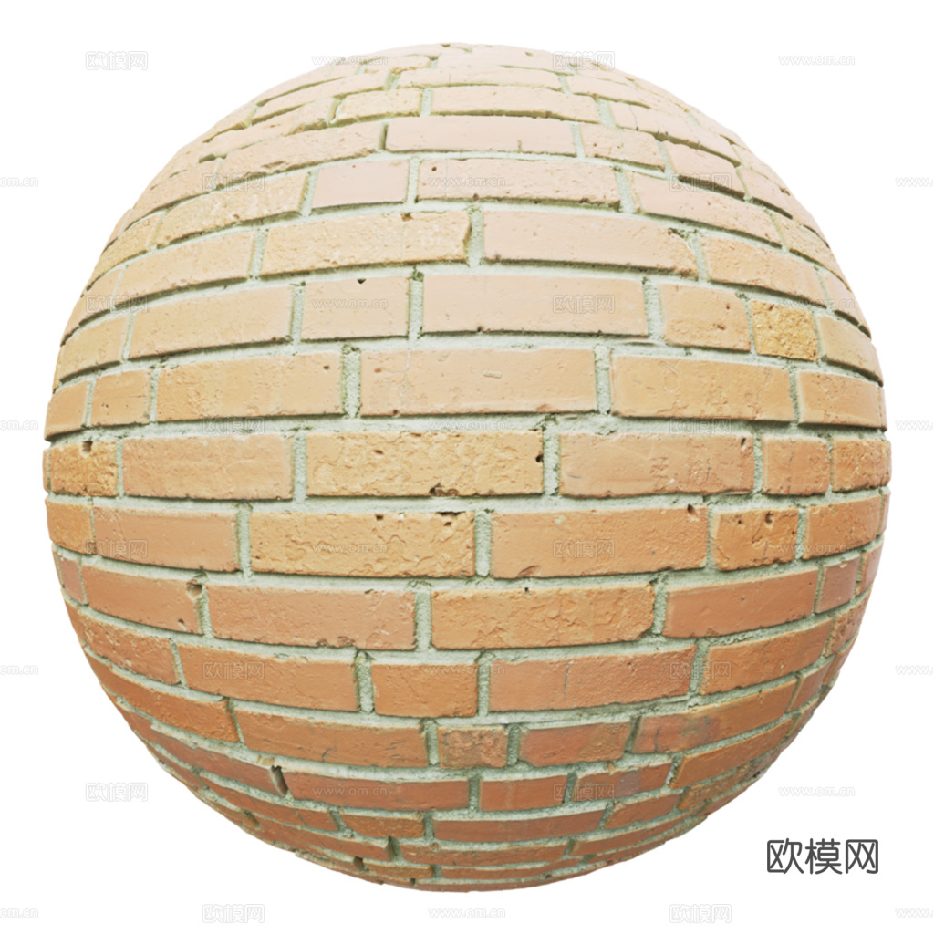 无缝老旧红砖砖墙 PBR材质贴图 2k