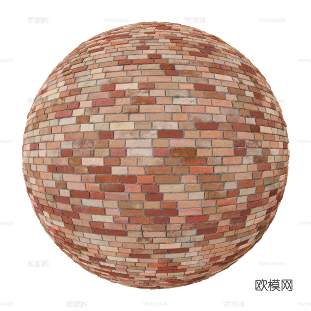 无缝红砖砖墙 PBR材质贴图 2k