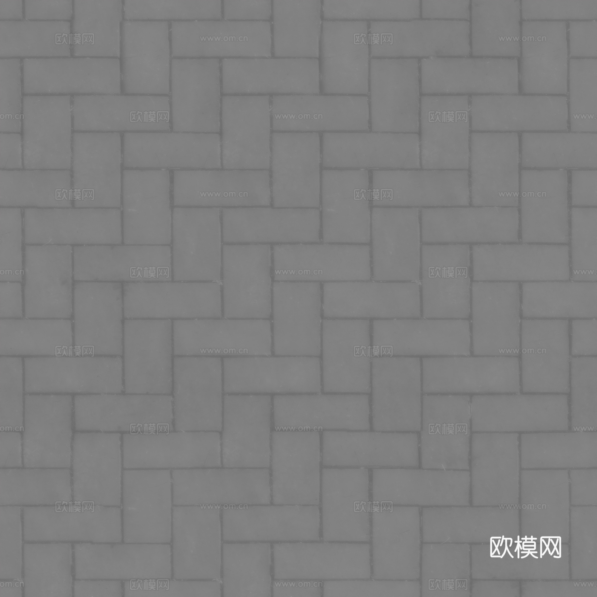 无缝红砖地砖户外砖铺路砖 PBR材质贴图 2k