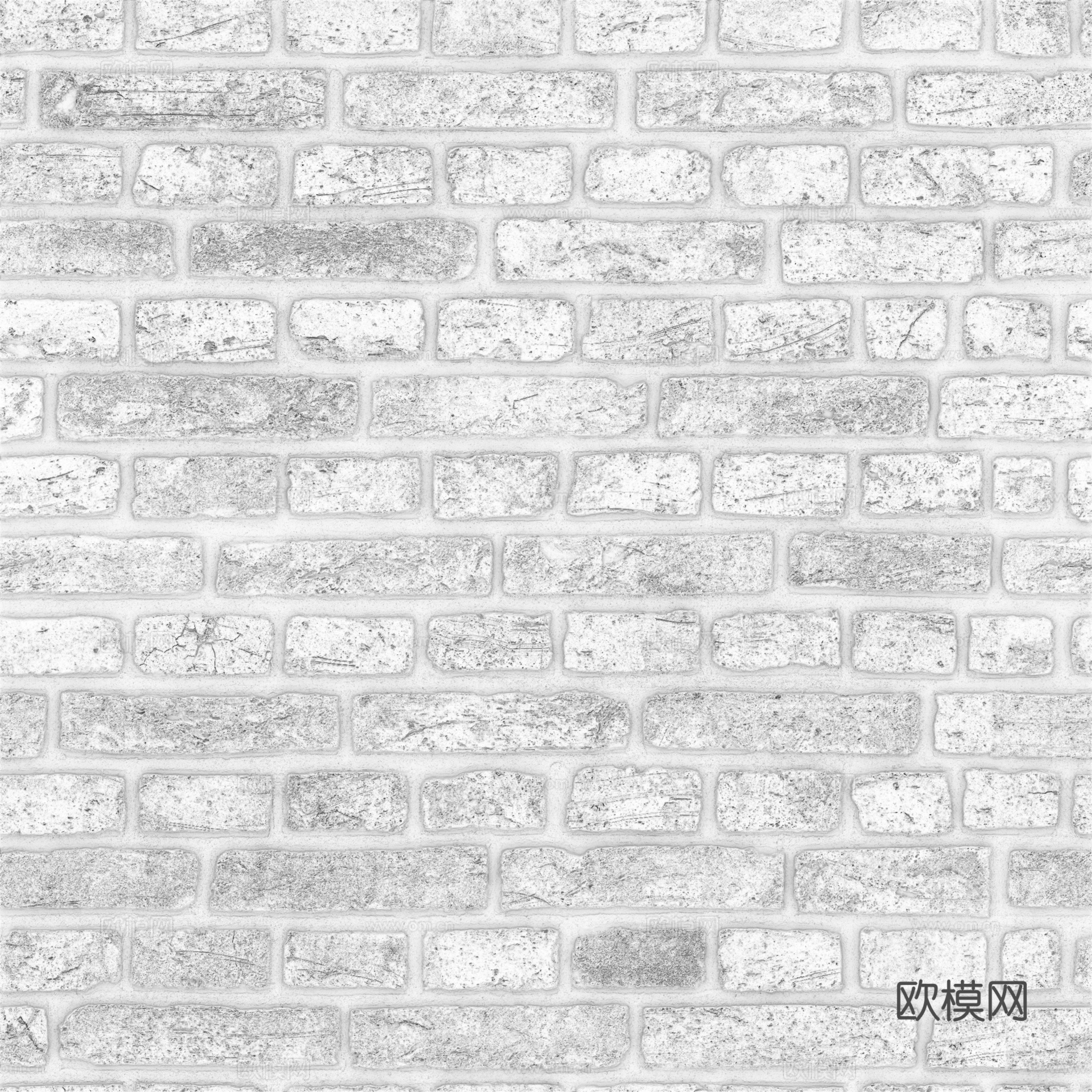 无缝老旧红砖户外砖墙砖铺路砖 PBR材质贴图 2k