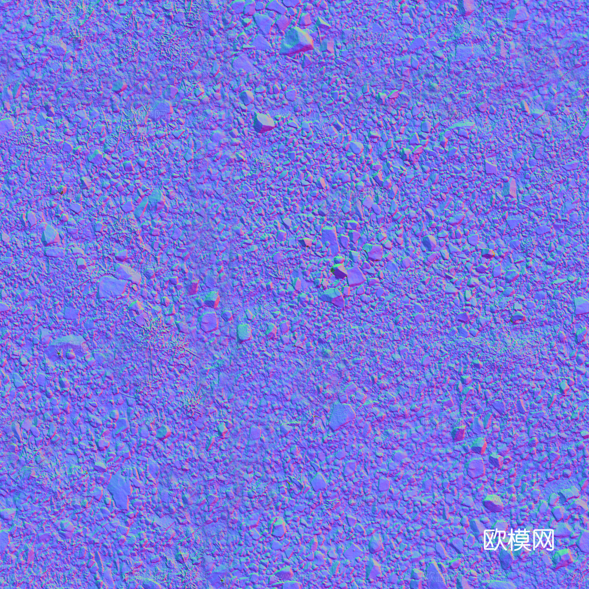 泥地土地碎石地自然地面地表 PBR材质贴图 2K