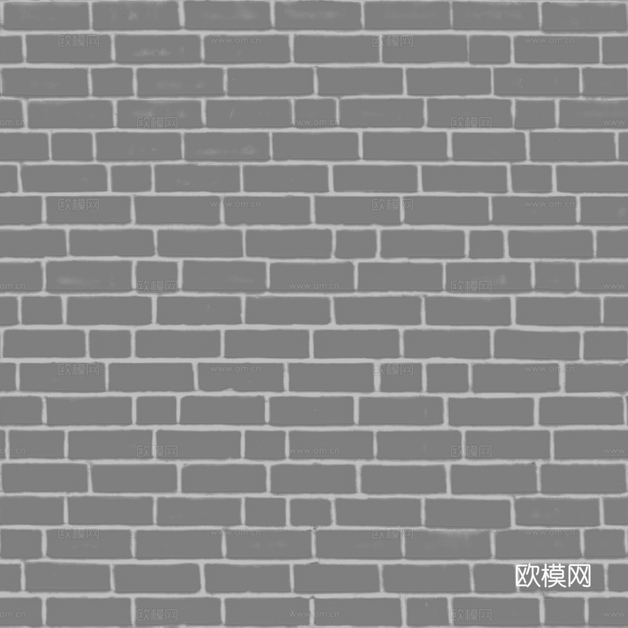无缝红砖砖墙 PBR材质贴图 2k
