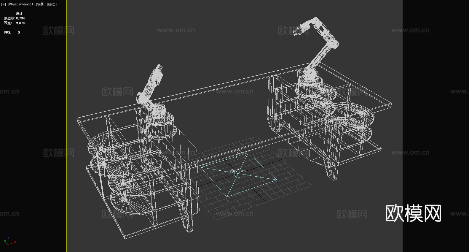 工作台 机械臂 实验室设备 工业设计 自动化平台3d模型下载（渲染图6）