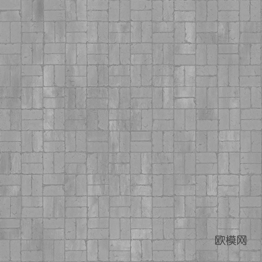 无缝水泥砖户外砖铺路石铺路砖 PBR材质贴图 1k