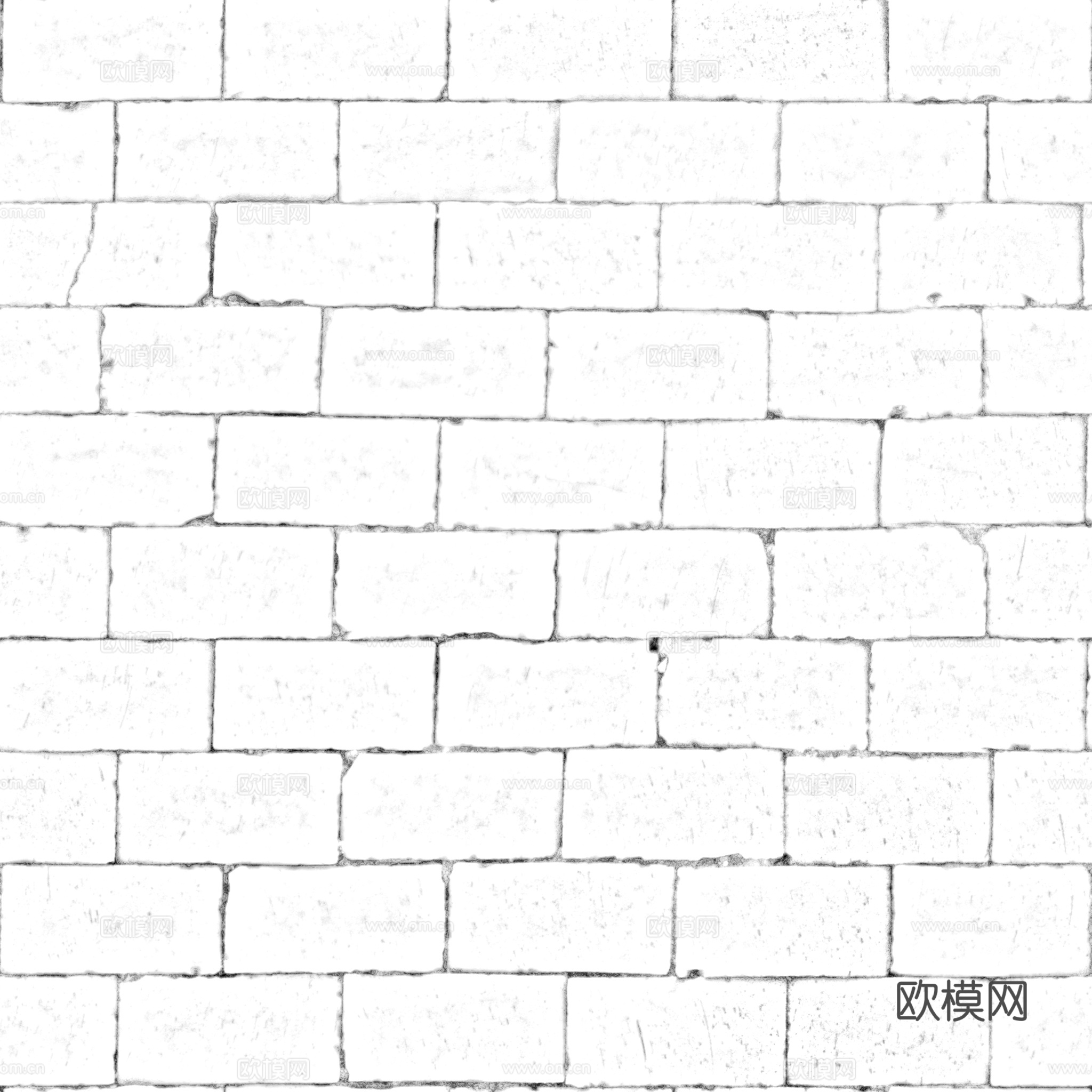 无缝老旧红砖墙砖地砖户外砖铺路砖 PBR材质贴图 2k
