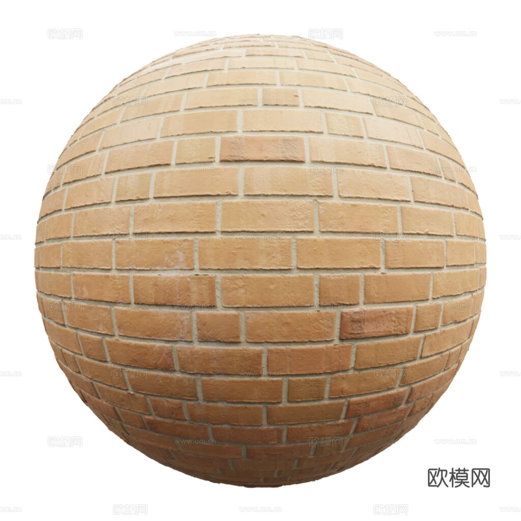 无缝红砖墙砖墙 PBR材质贴图 1k