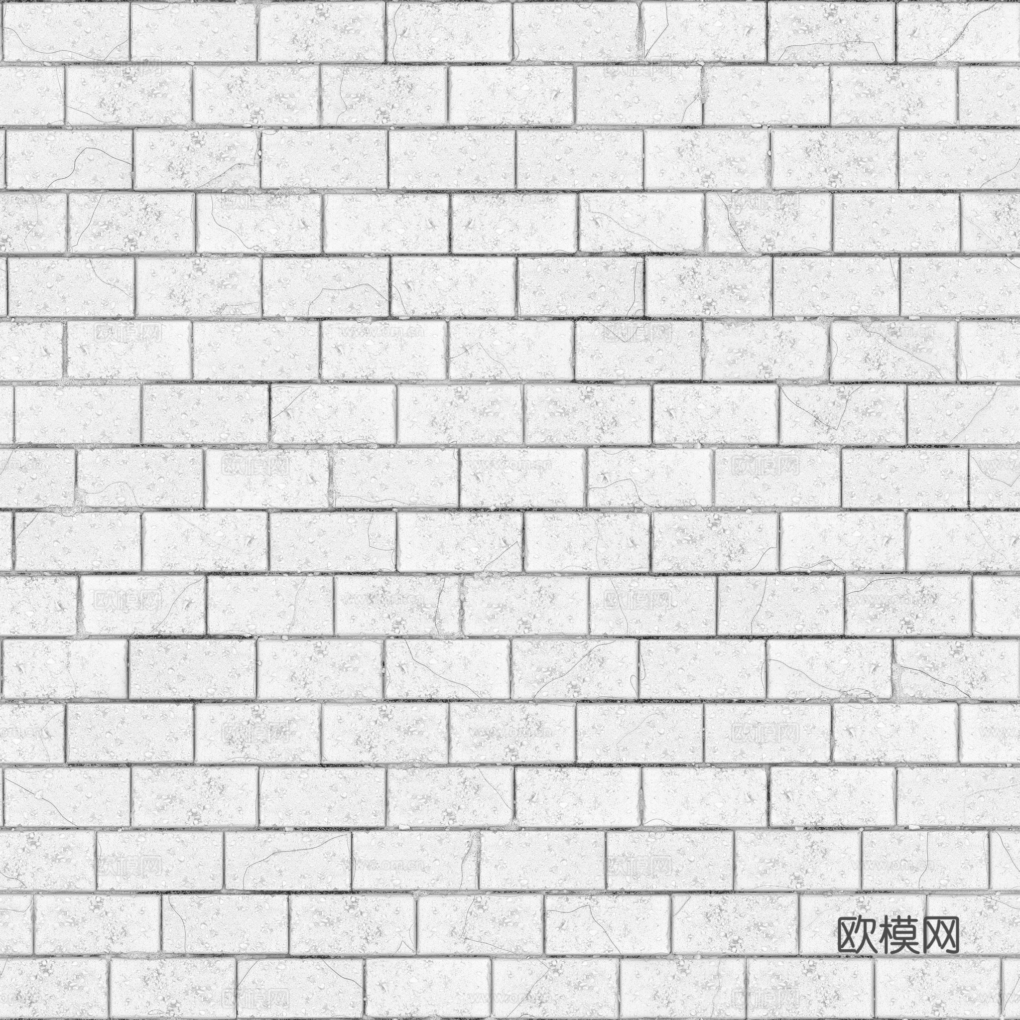 无缝红砖户外砖铺路石铺路砖 PBR材质贴图 2k