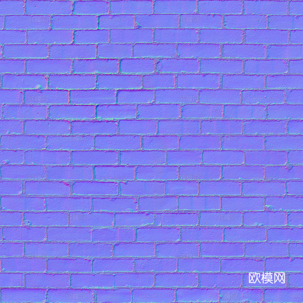 无缝老旧红砖户外砖墙砖铺路砖 PBR材质贴图 1k