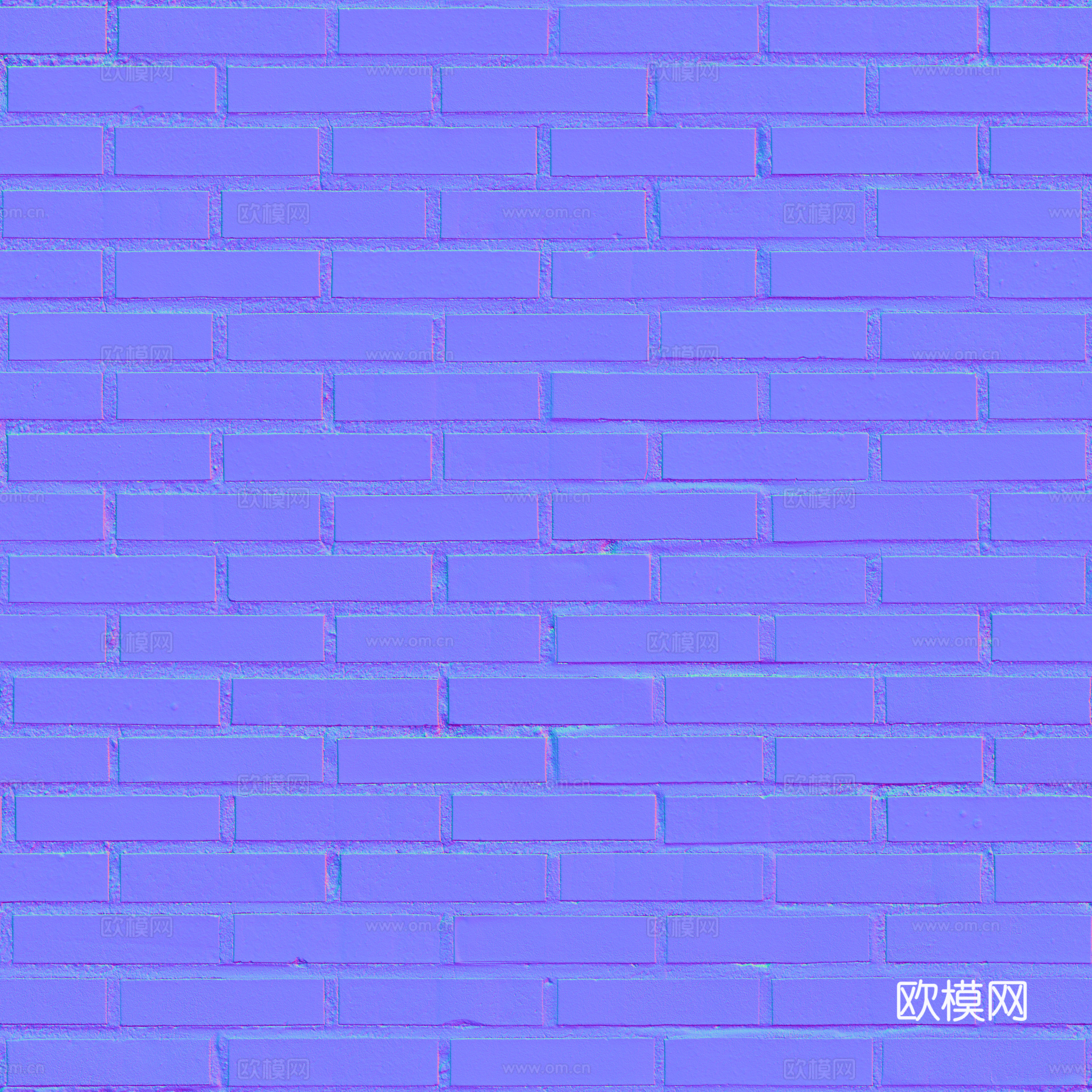 无缝红砖砖墙 PBR材质贴图 2k