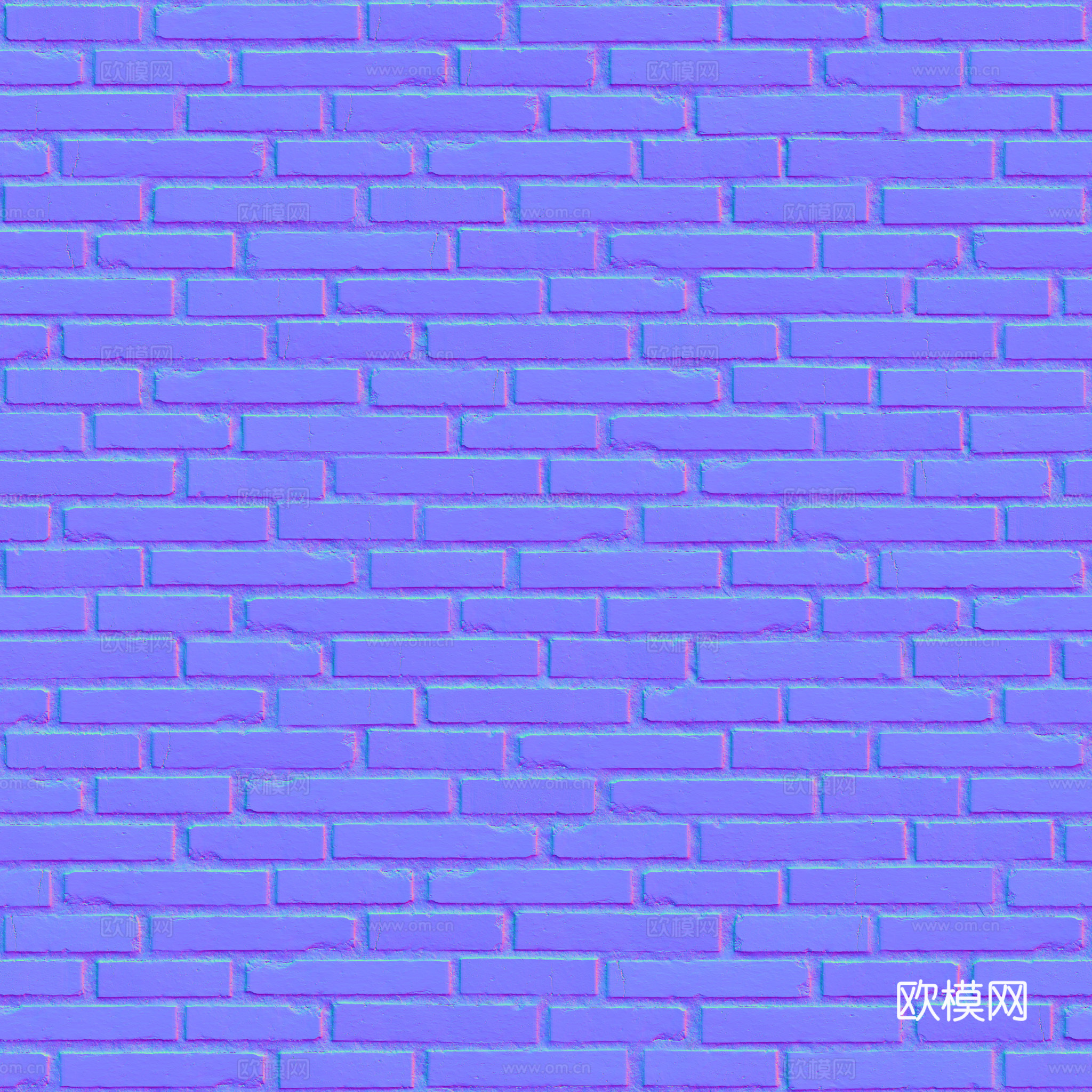 无缝红砖砖墙老旧砖墙 PBR材质贴图 2k