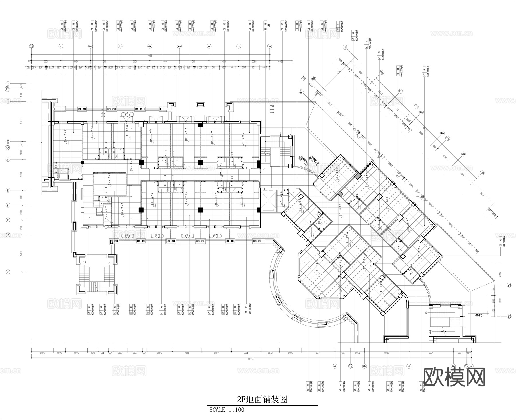 足浴店施工图cad施工图