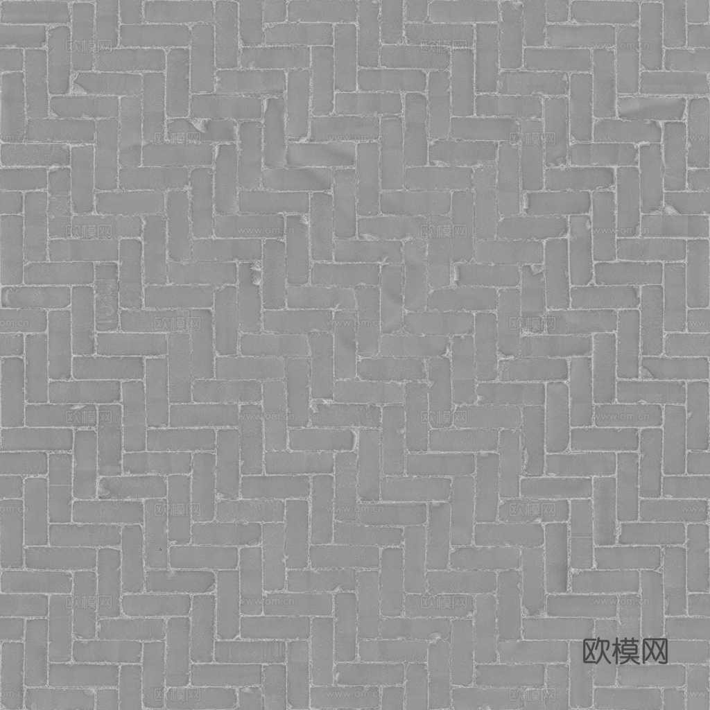 无缝红砖户外砖铺路石铺路砖 PBR材质贴图 1k