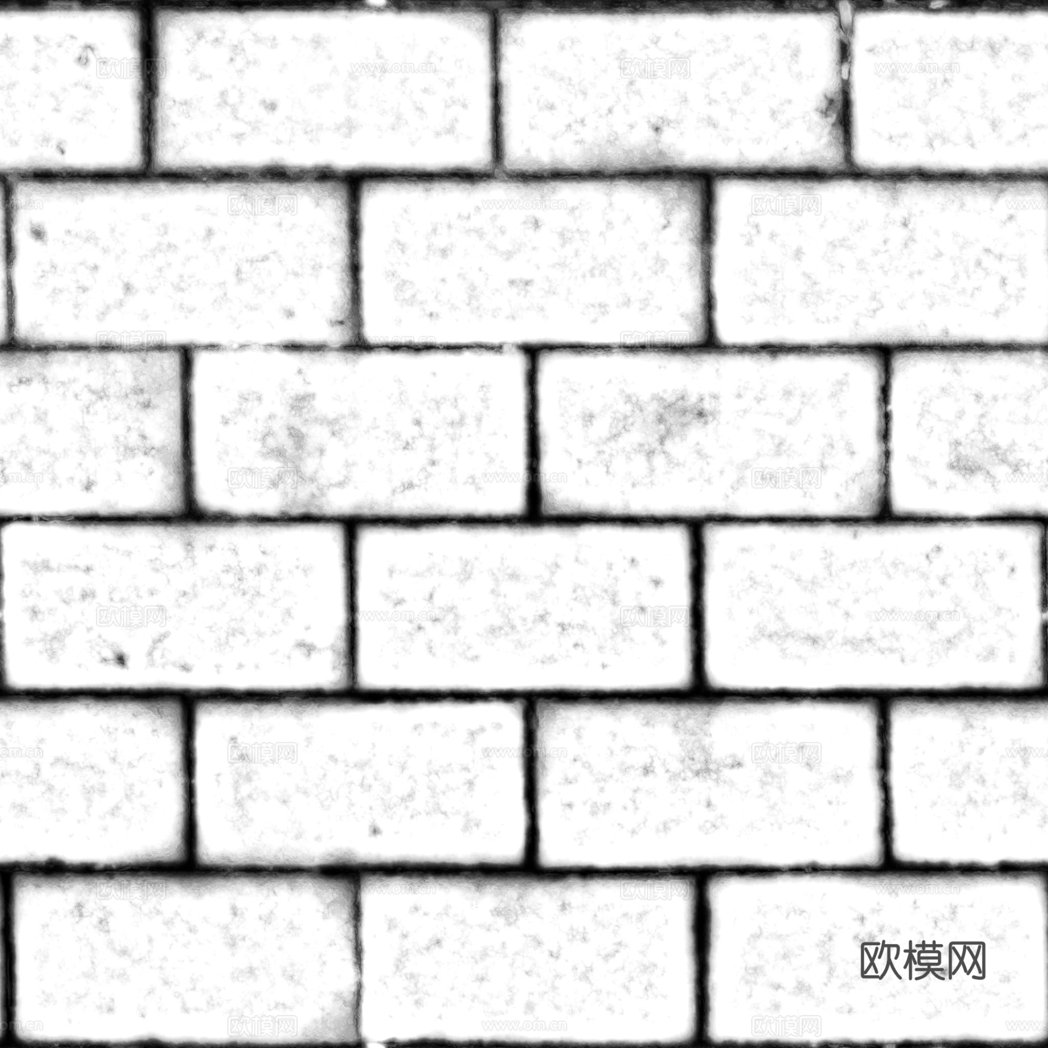 无缝青砖户外砖铺路石 PBR材质贴图 2k