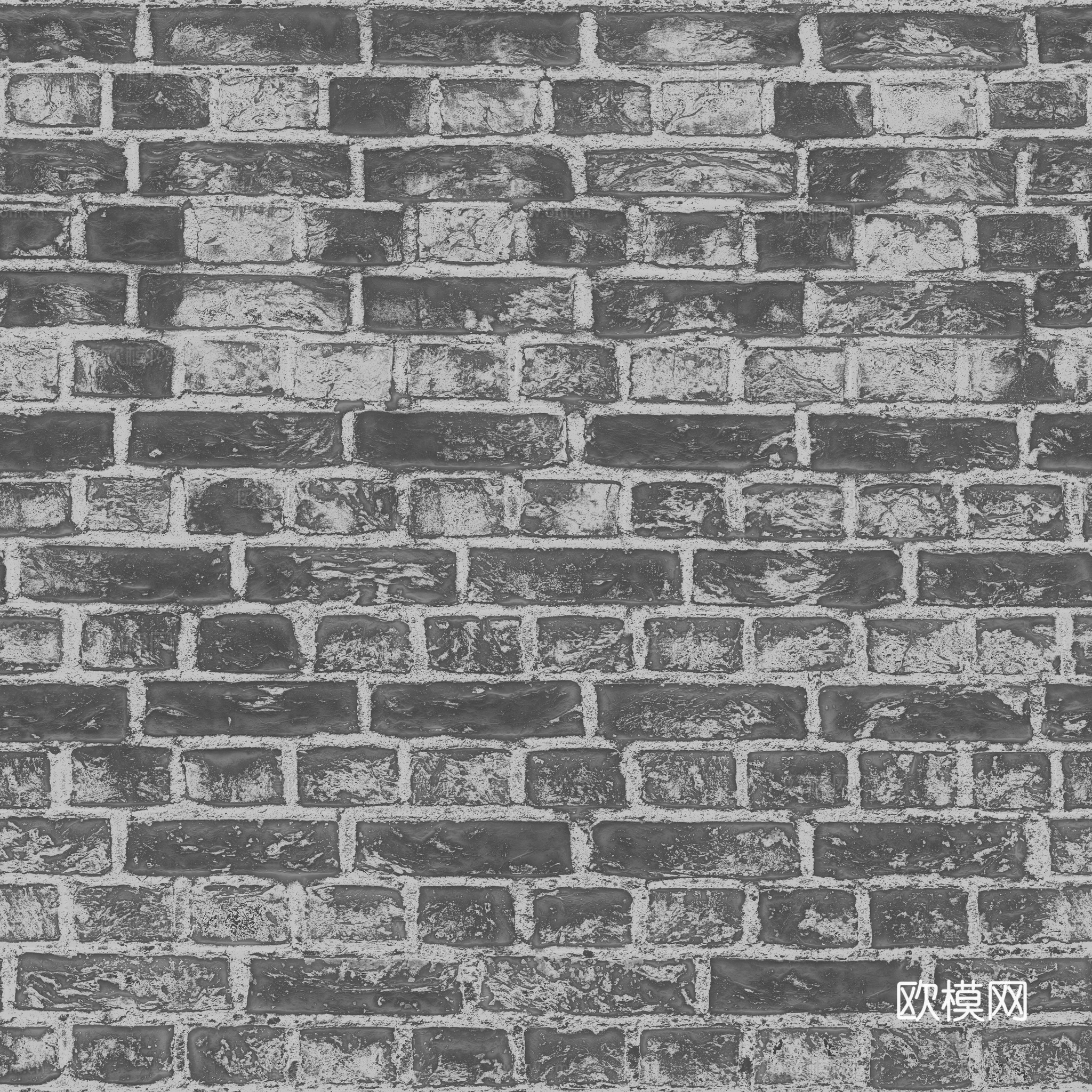 无缝老旧红砖墙砖户外砖 PBR材质贴图 2k