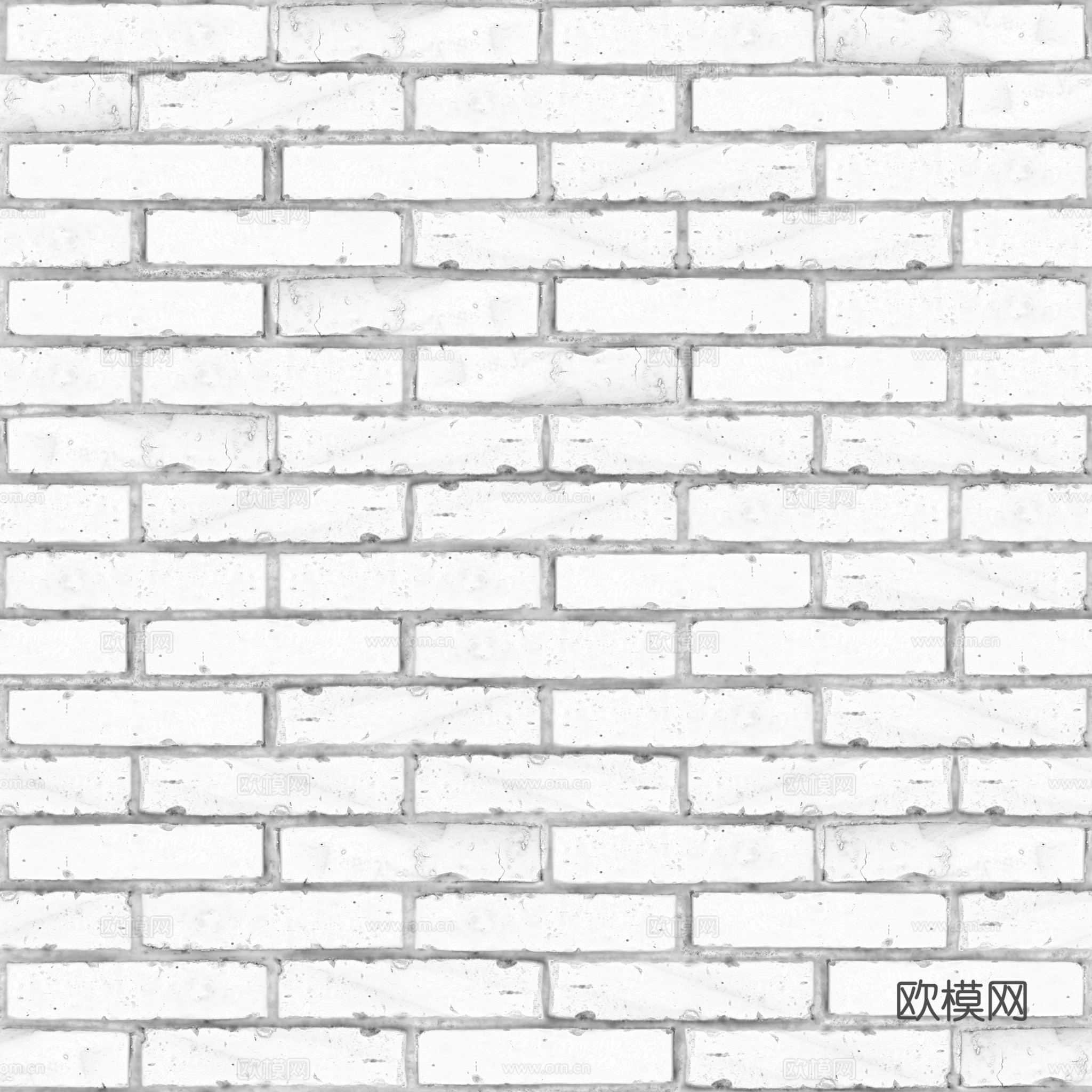 无缝老旧红砖砖墙 PBR材质贴图 2k