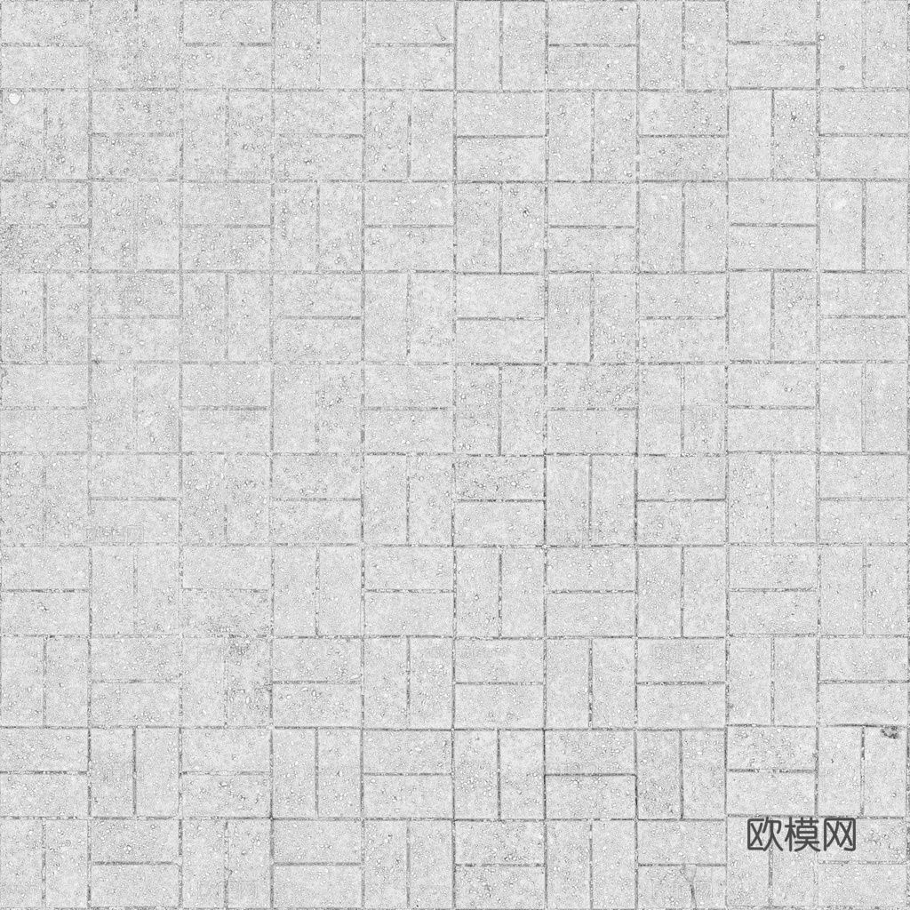 无缝水泥砖户外砖铺路石铺路砖 PBR材质贴图 1k