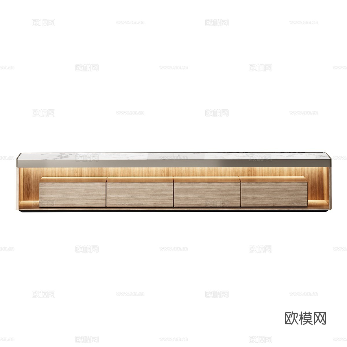 现代意式 Molteni 电视柜3d模型