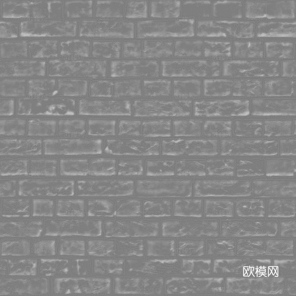 无缝老旧红砖砖墙 PBR材质贴图 1k