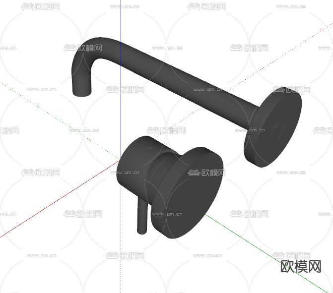 现代水龙头su模型