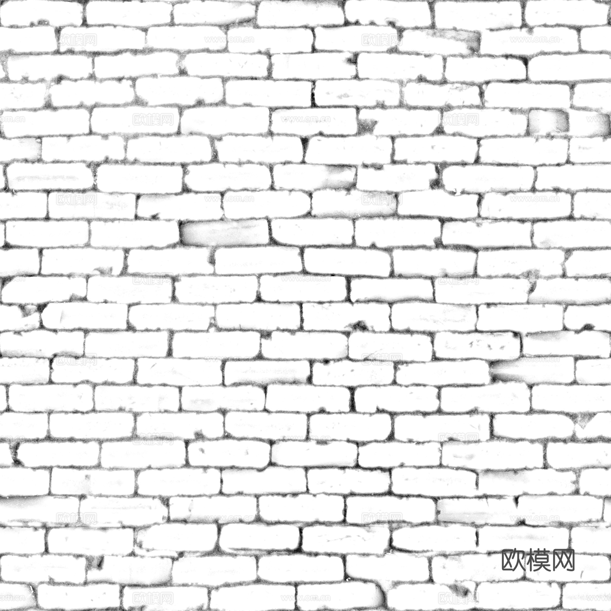 无缝老旧墙砖地砖户外砖铺路砖 PBR材质贴图 2k