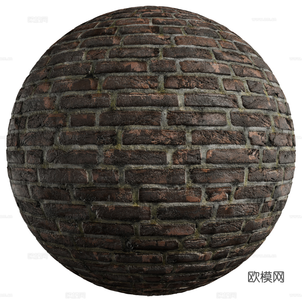 无缝破旧砖墙砖地 PBR材质贴图 2k