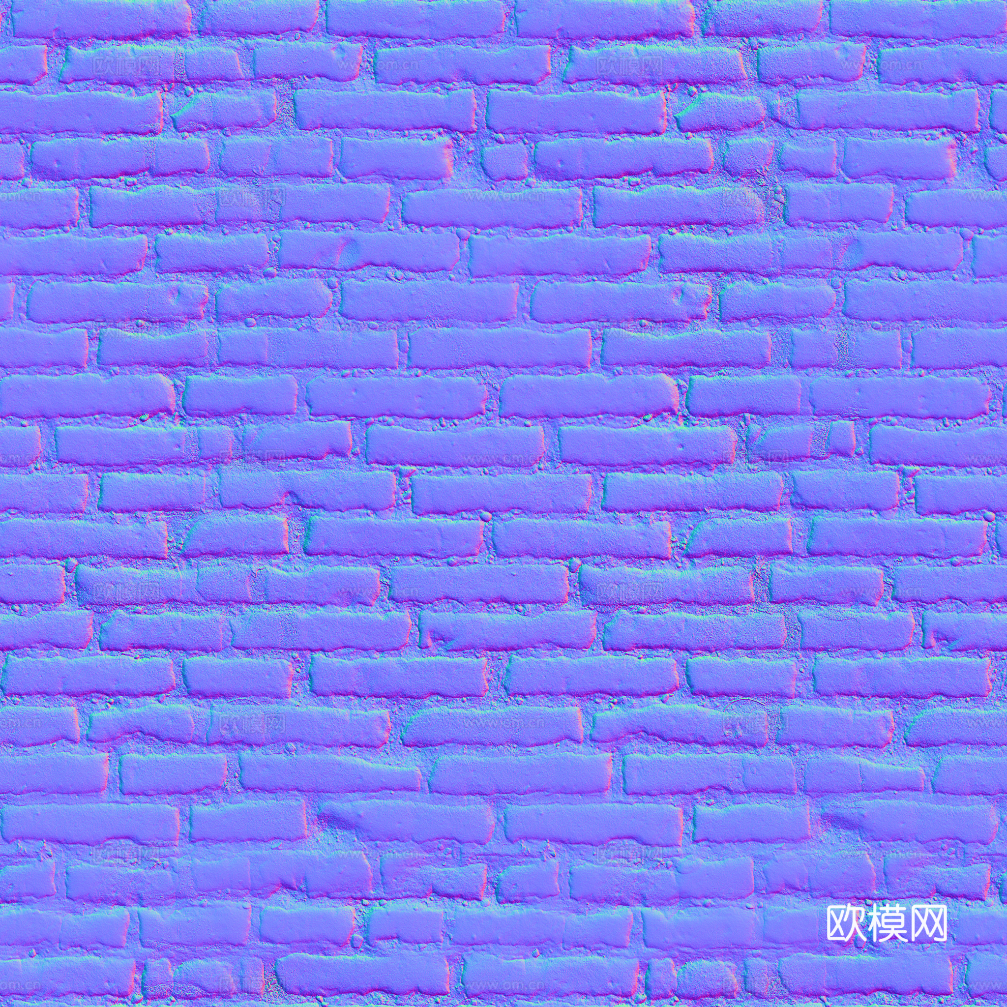 无缝红砖青砖户外砖铺路石铺路砖 PBR材质贴图 2k