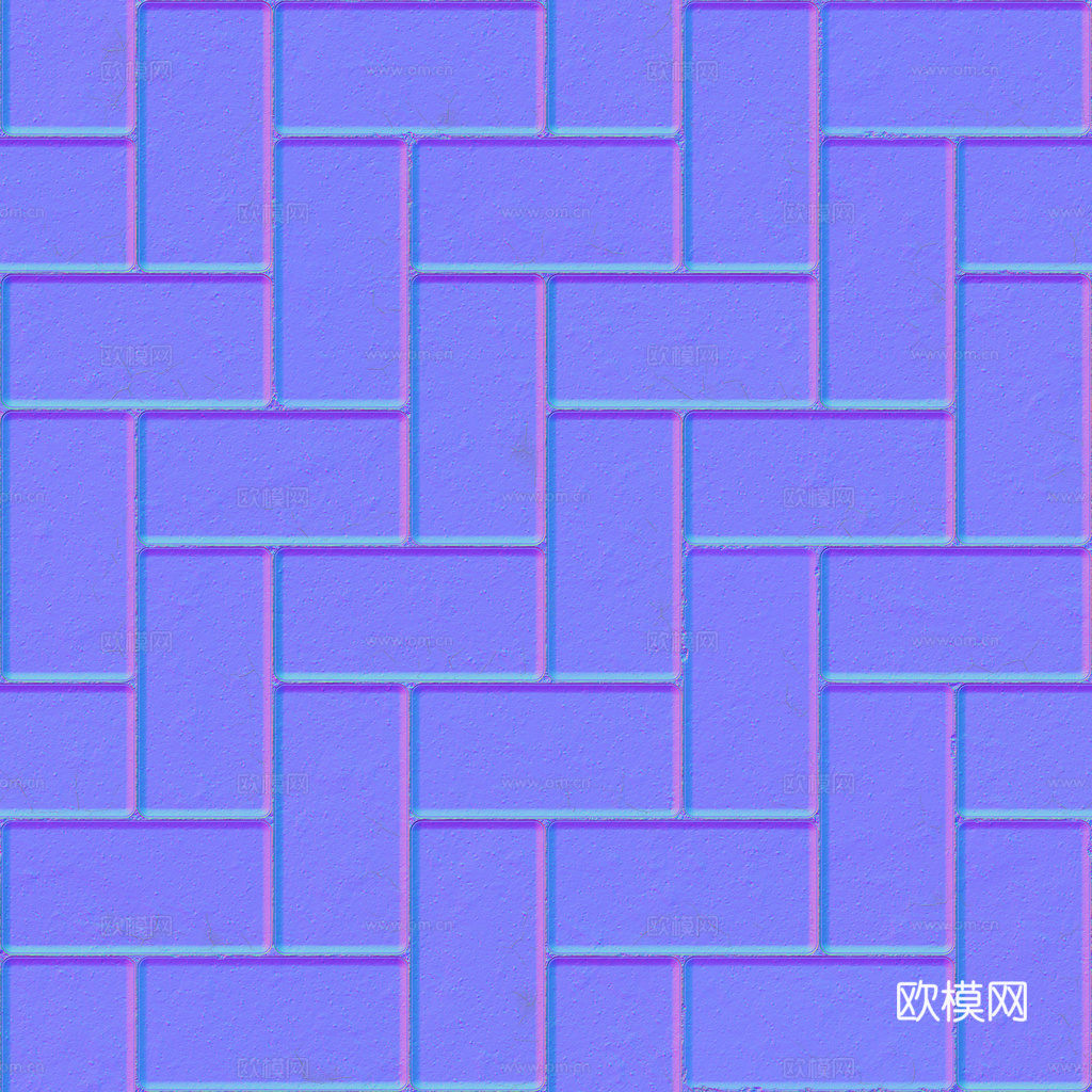 无缝青砖户外砖铺路石铺路砖 PBR材质贴图 1k