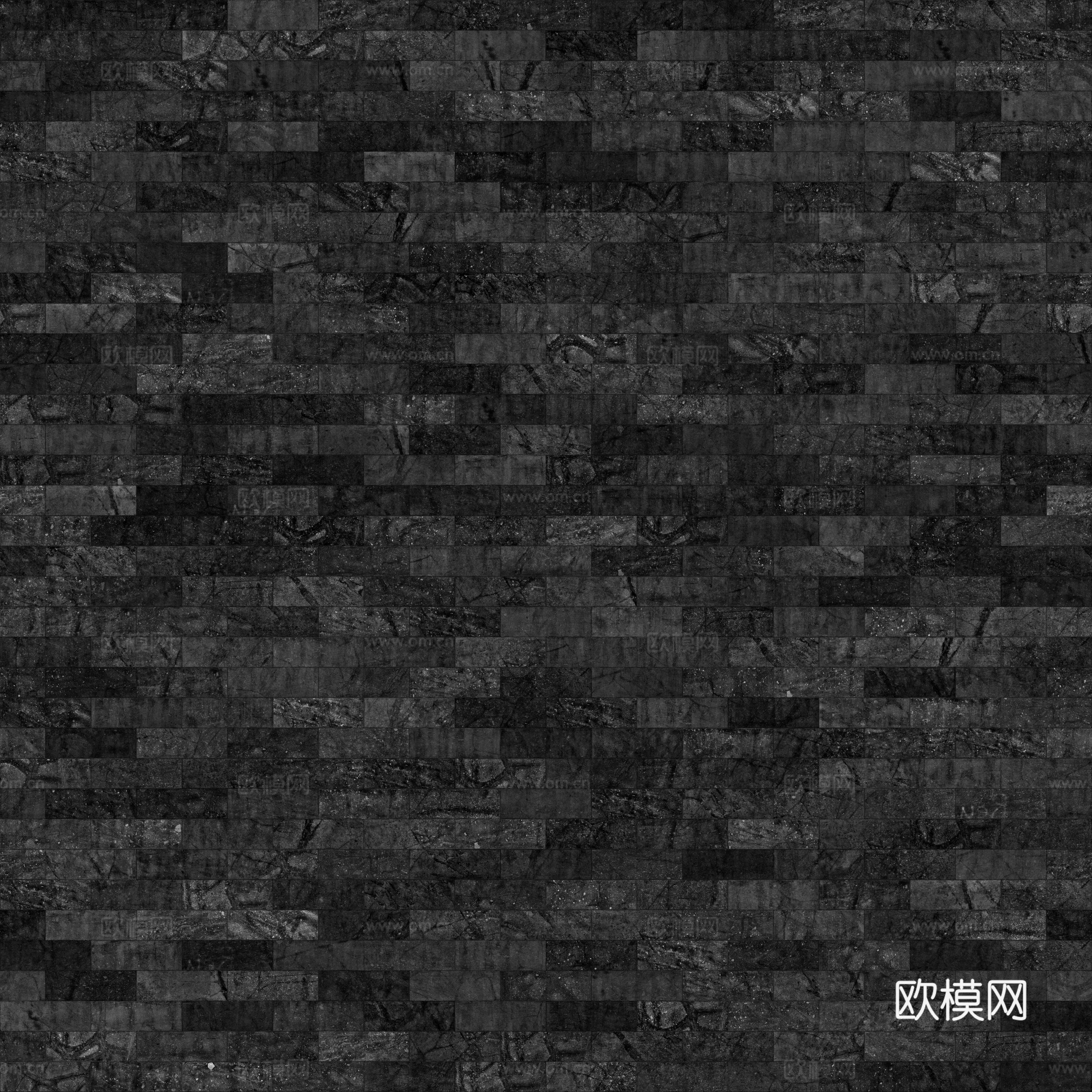 无缝石砖墙砖地砖户外砖 PBR材质贴图 4k