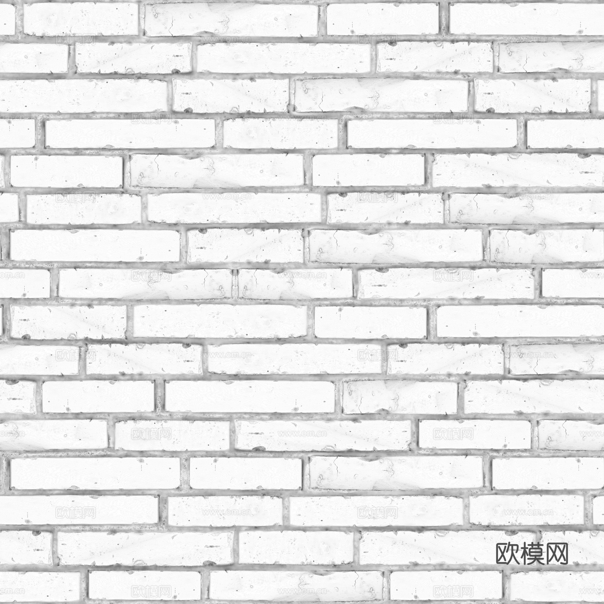 无缝灰色砖墙青砖 PBR材质贴图 2k
