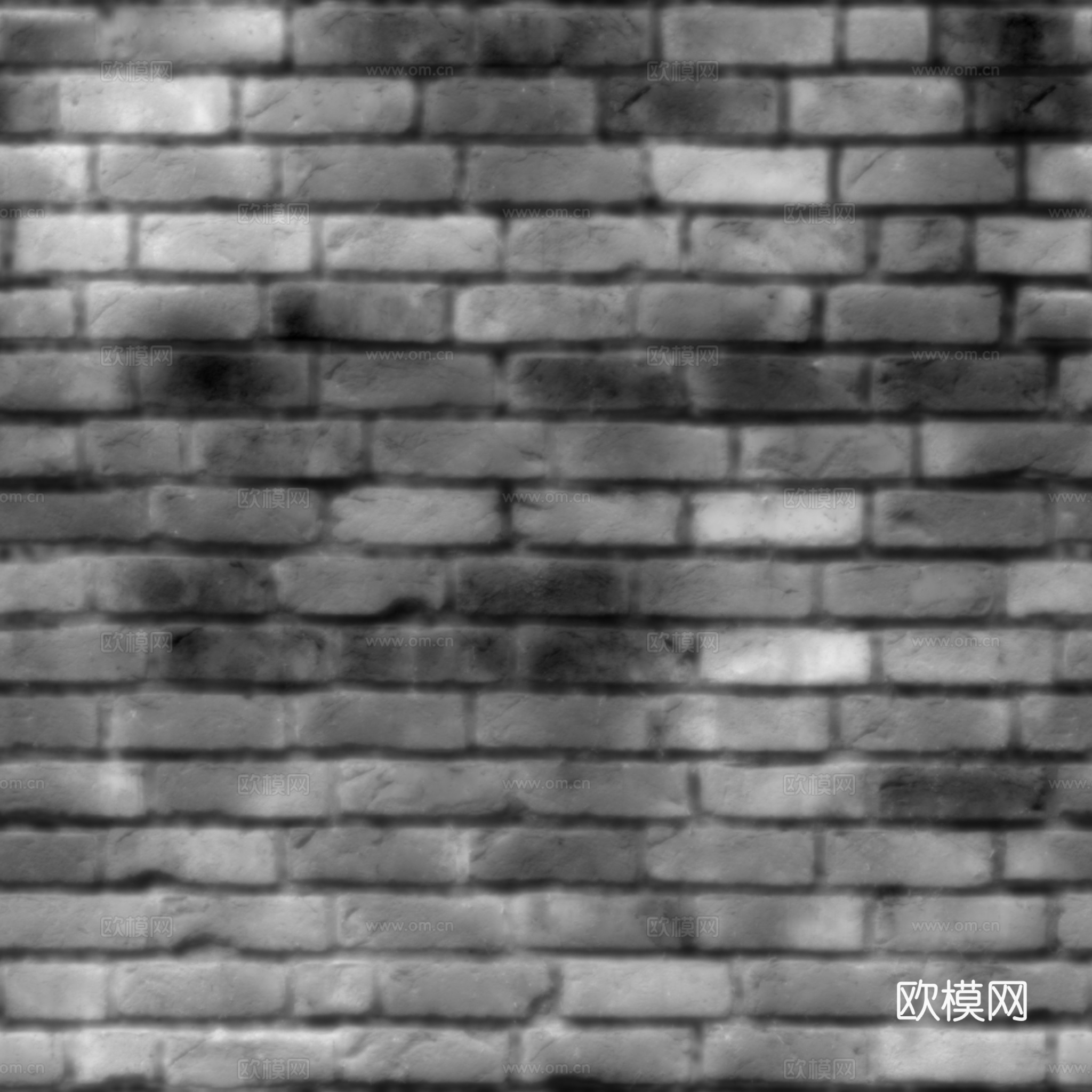 无缝老旧红砖砖墙 PBR材质贴图 2k