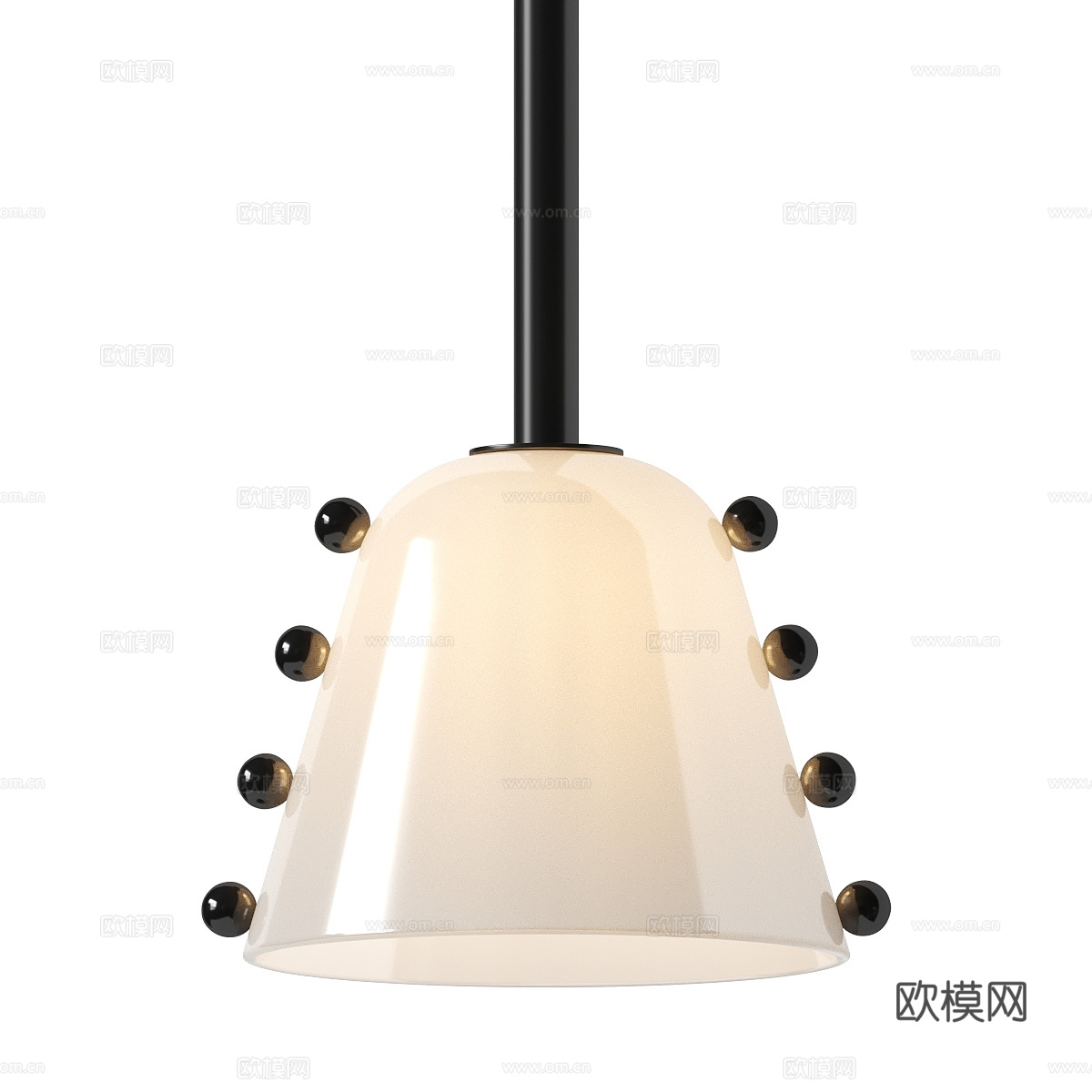 新古典玻璃装饰吊灯3d模型