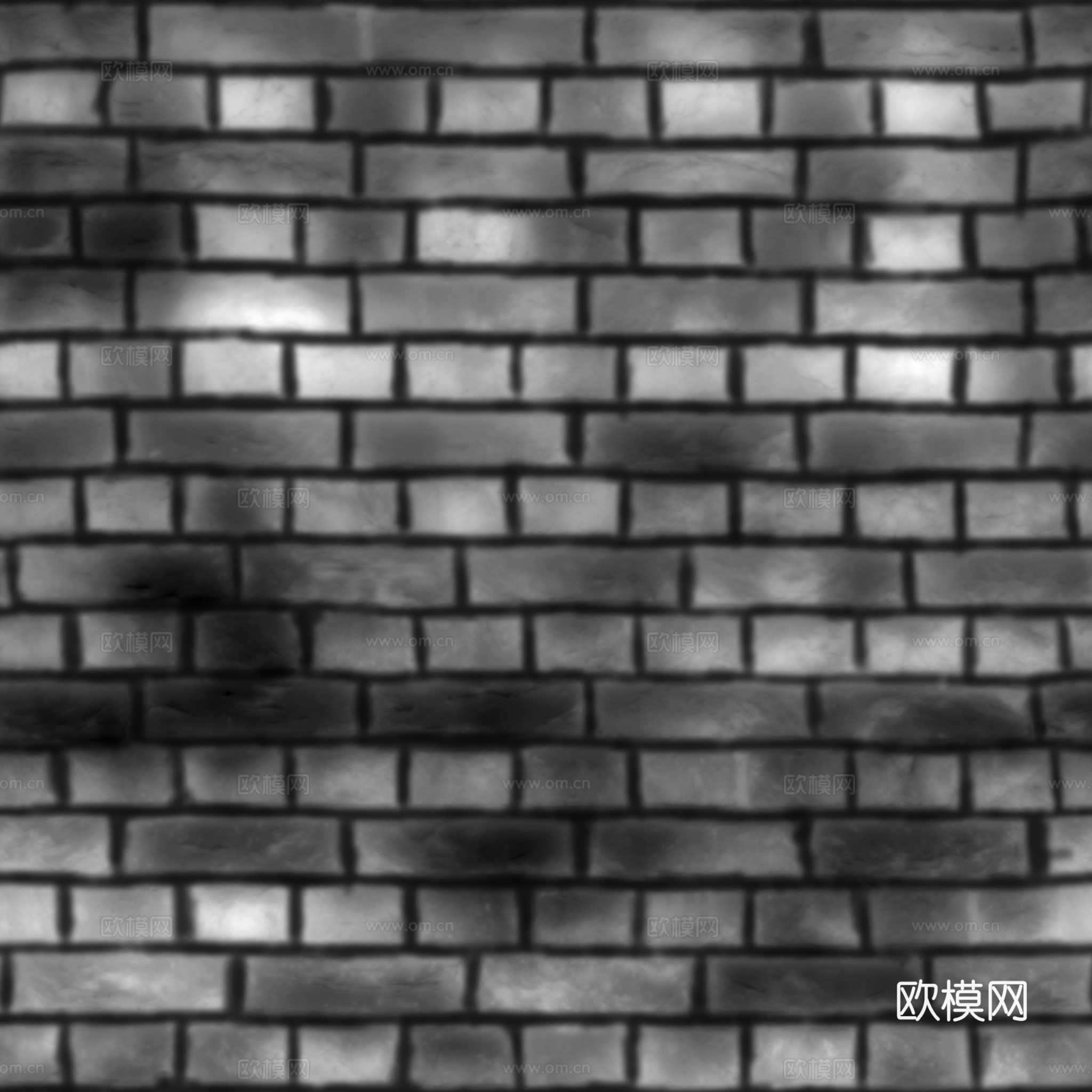 无缝老旧红砖墙砖户外砖 PBR材质贴图 2k