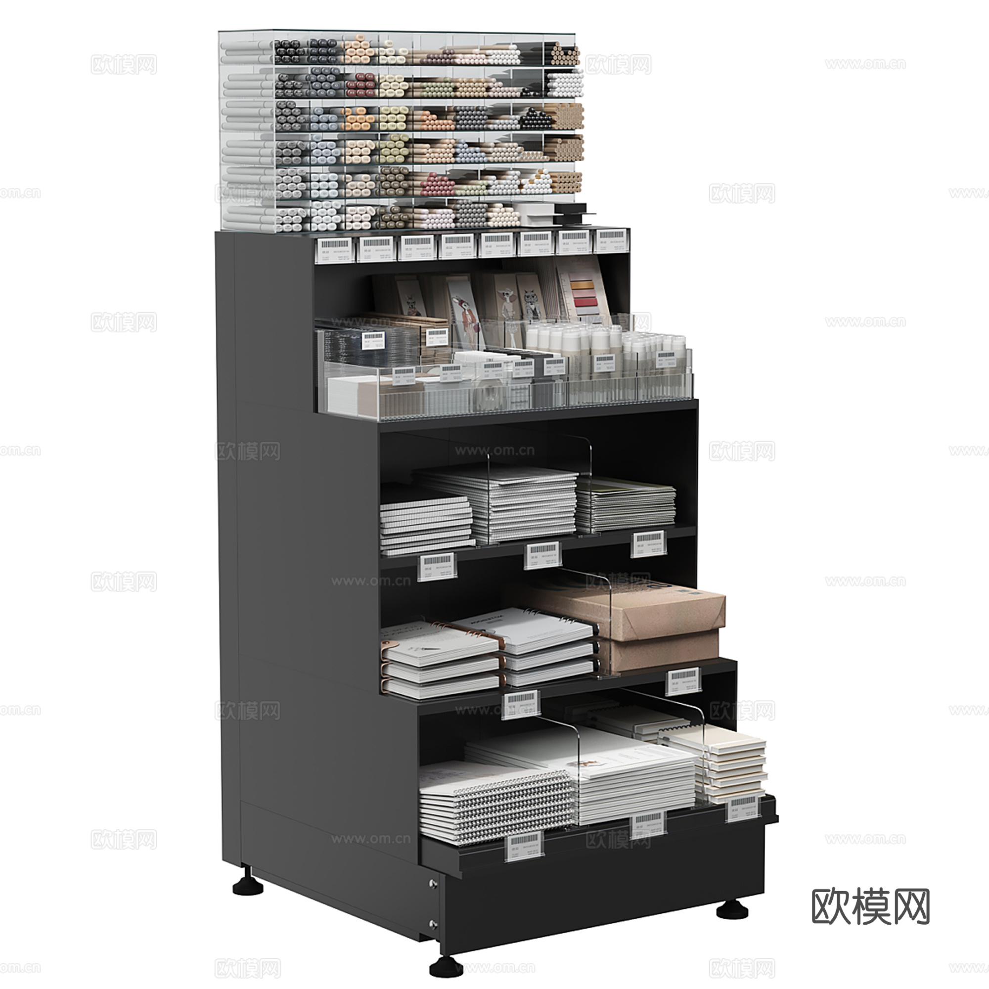 文具展柜 文具集合su模型