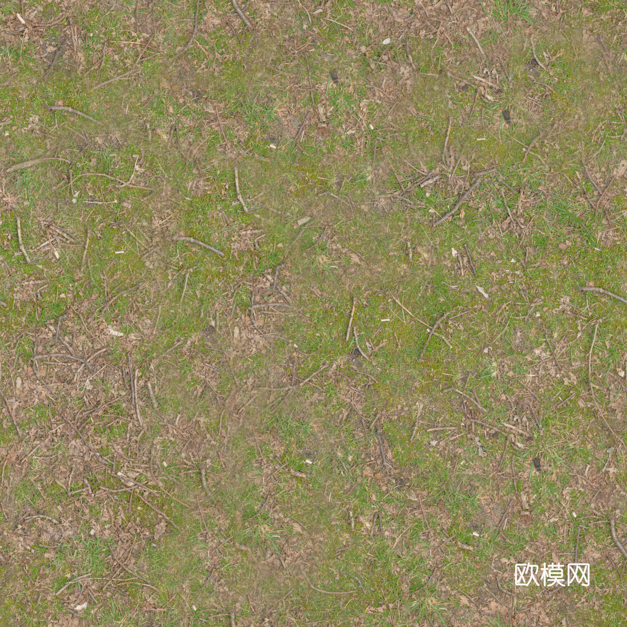 泥地草地土地自然地面地表 PBR材质贴图 2K