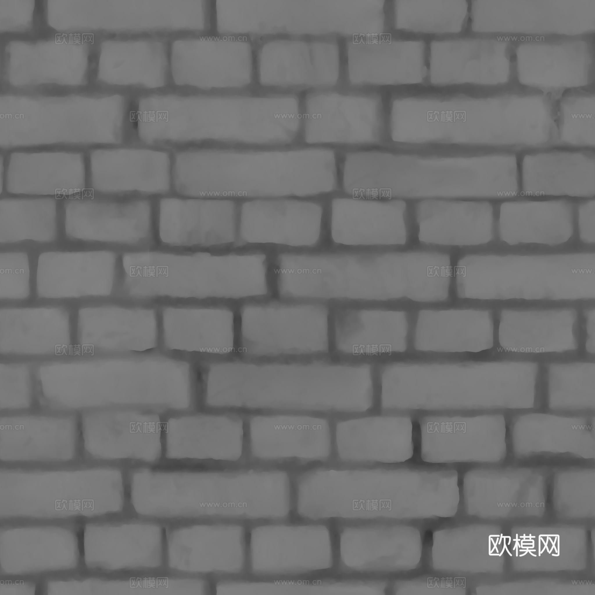 无缝破旧墙砖户外砖 PBR材质贴图 2k