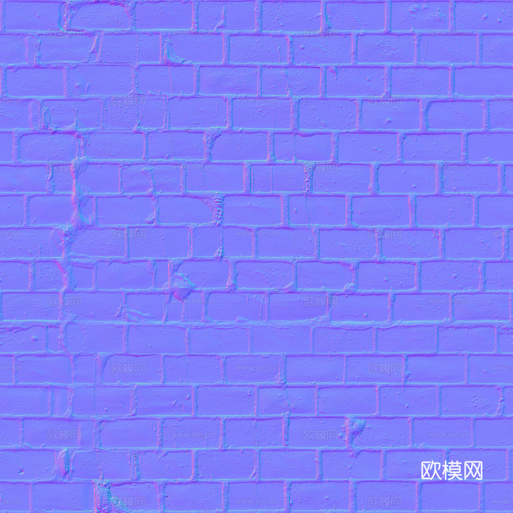 无缝破旧红砖青砖砖墙砖地 PBR材质贴图 1k