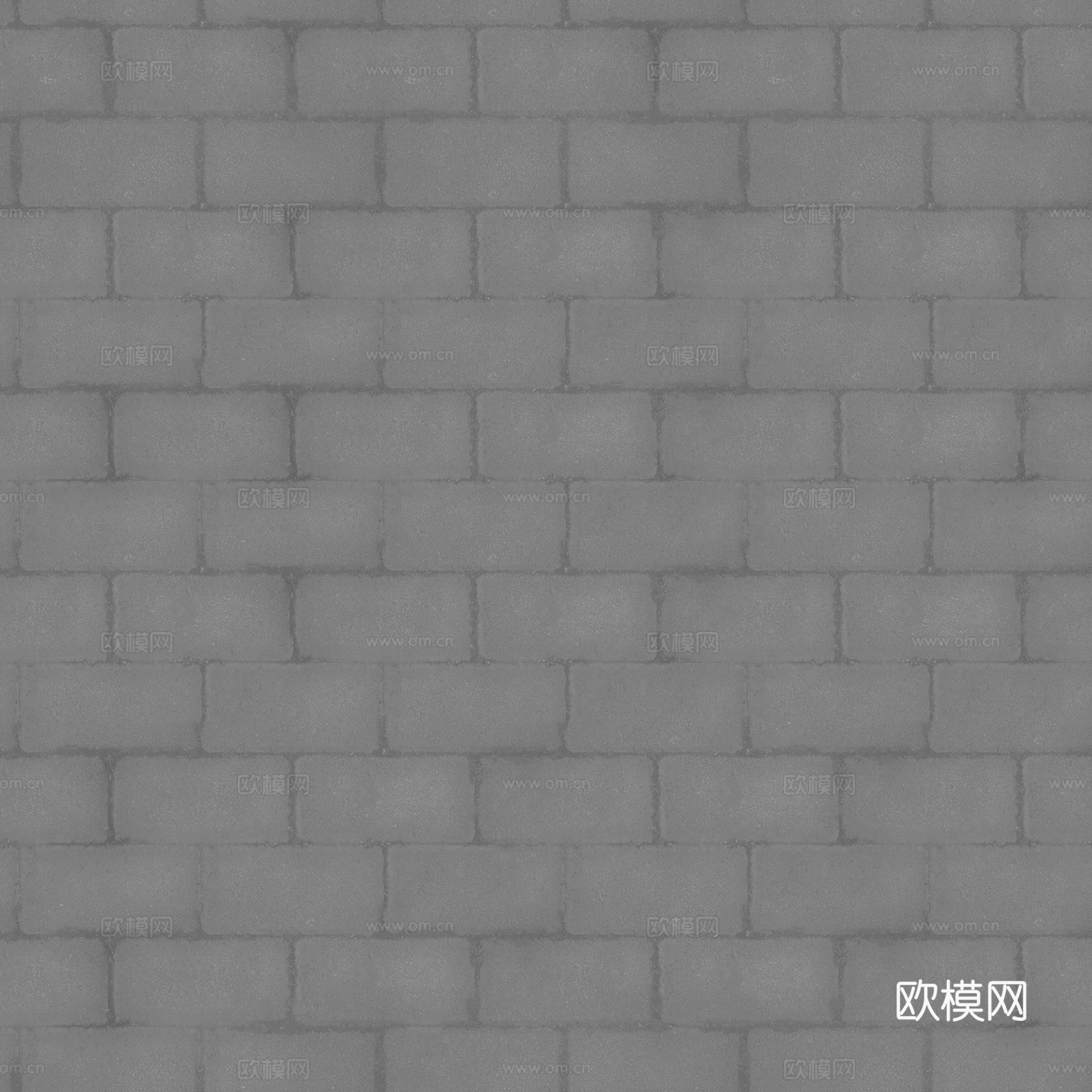 无缝老旧水泥砖地砖户外砖铺路砖 PBR材质贴图 2k