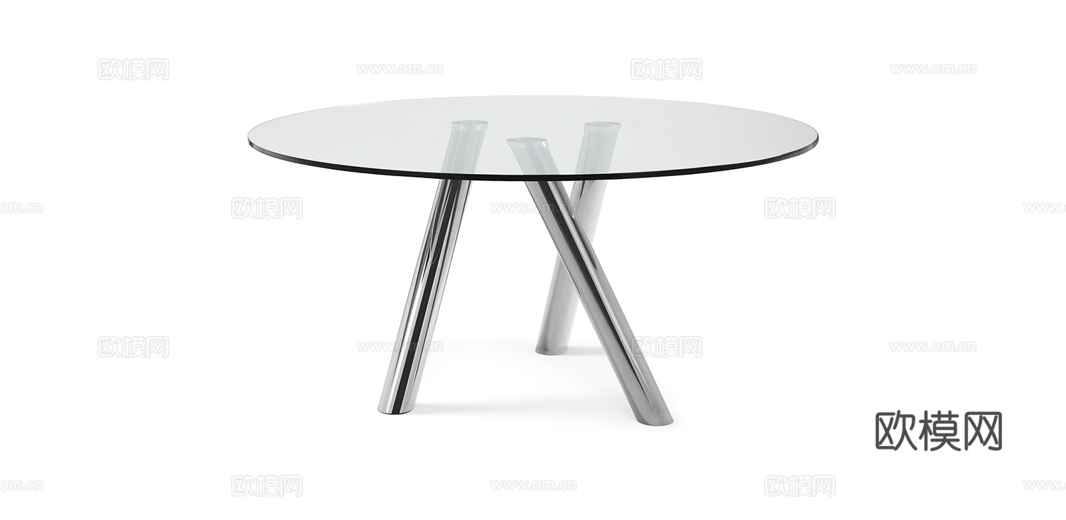 Cattelan Italia 意式玻璃餐桌3d模型下载