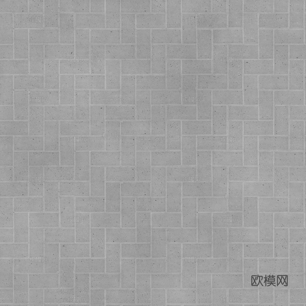 无缝土色水泥砖户外砖铺路石铺路砖 PBR材质贴图 1k