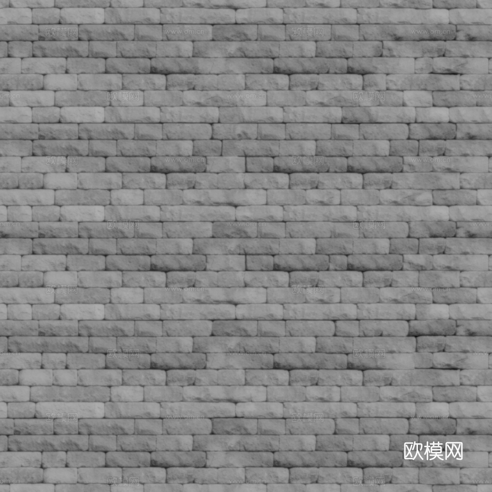无缝土黄色墙砖水泥砖户外砖 PBR材质贴图 2k