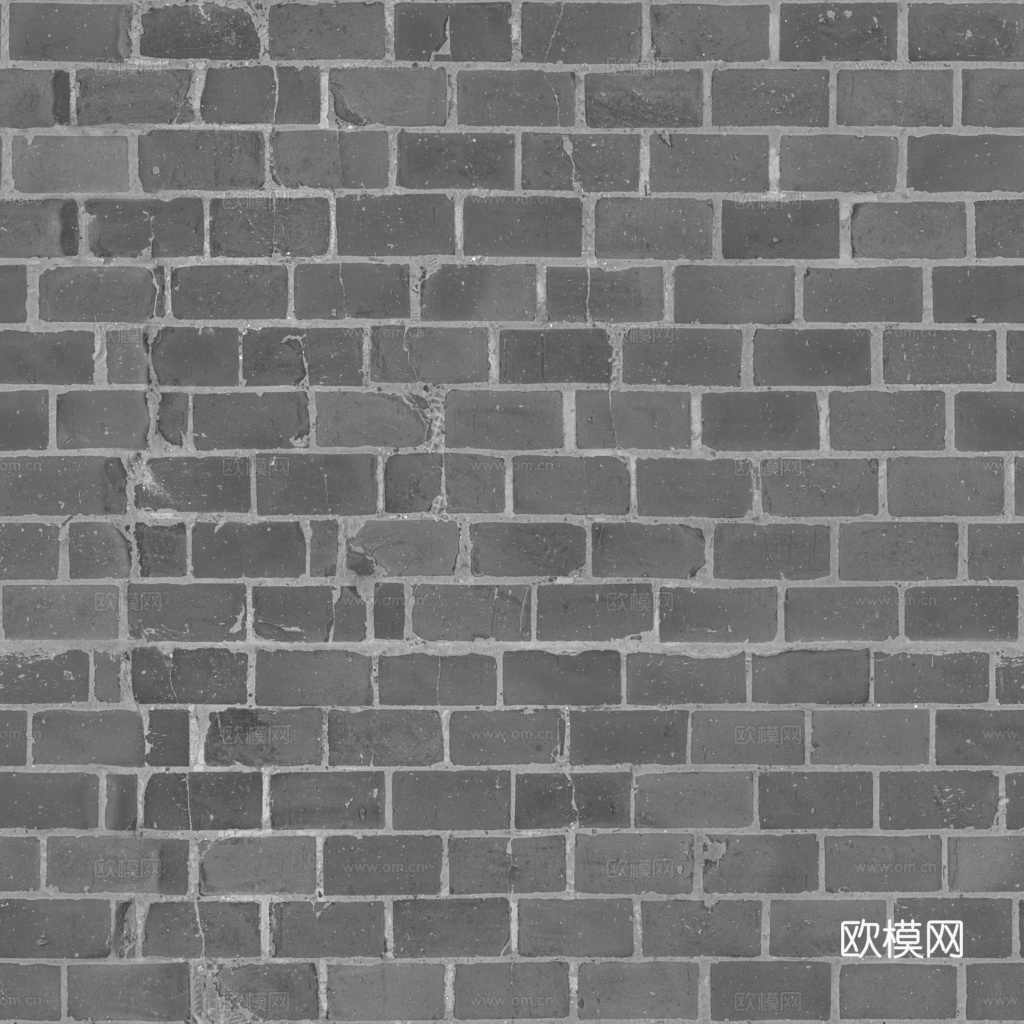 无缝破旧红砖青砖砖墙砖地 PBR材质贴图 1k