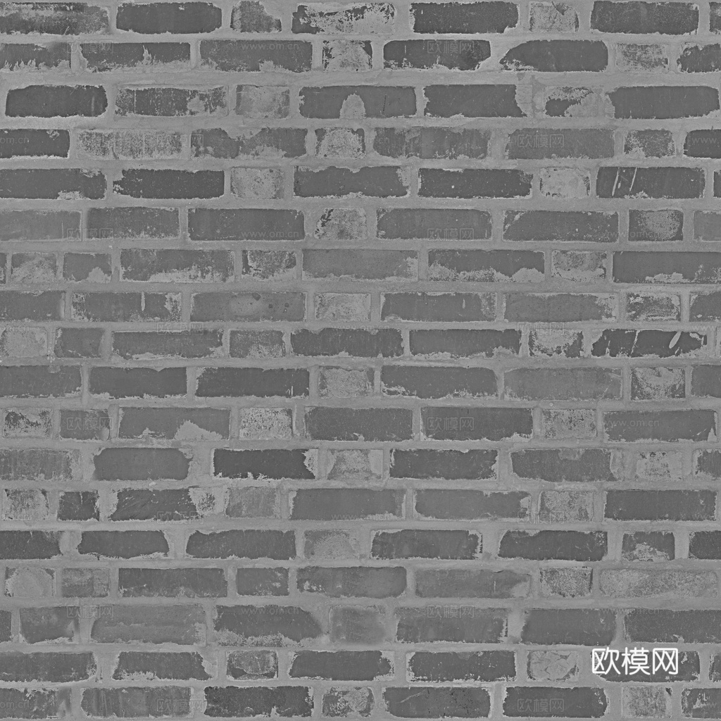 无缝红砖砖墙老旧红砖 PBR材质贴图 1k