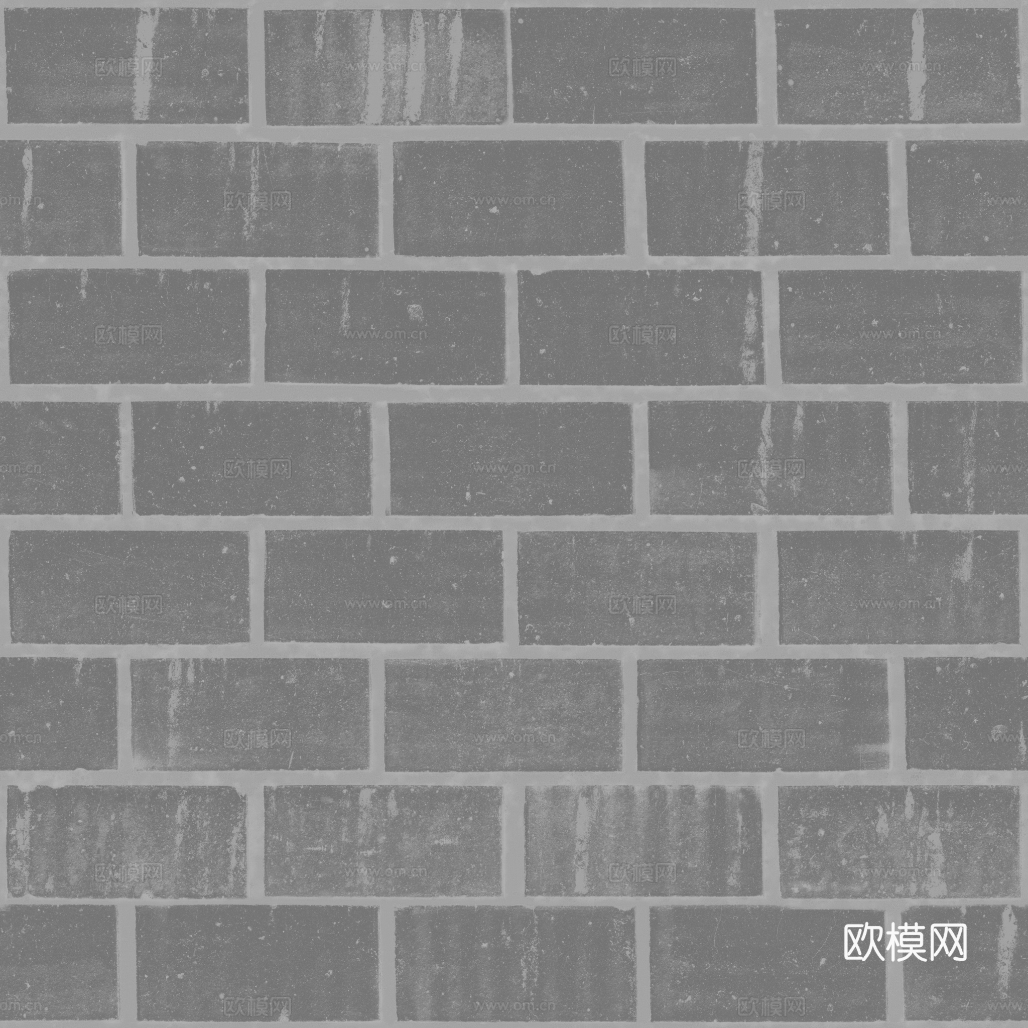 无缝红砖砖墙砖地 PBR材质贴图 2k
