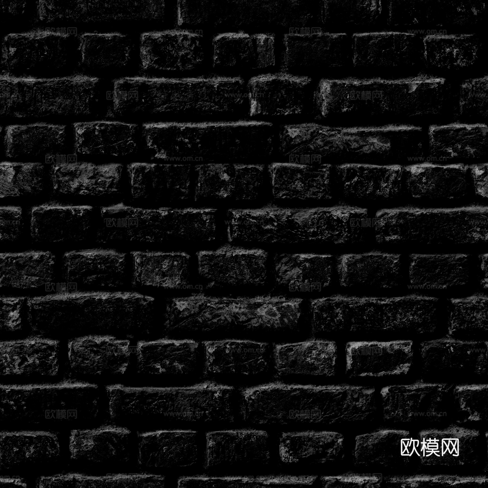 无缝破旧墙砖户外砖 PBR材质贴图 2k