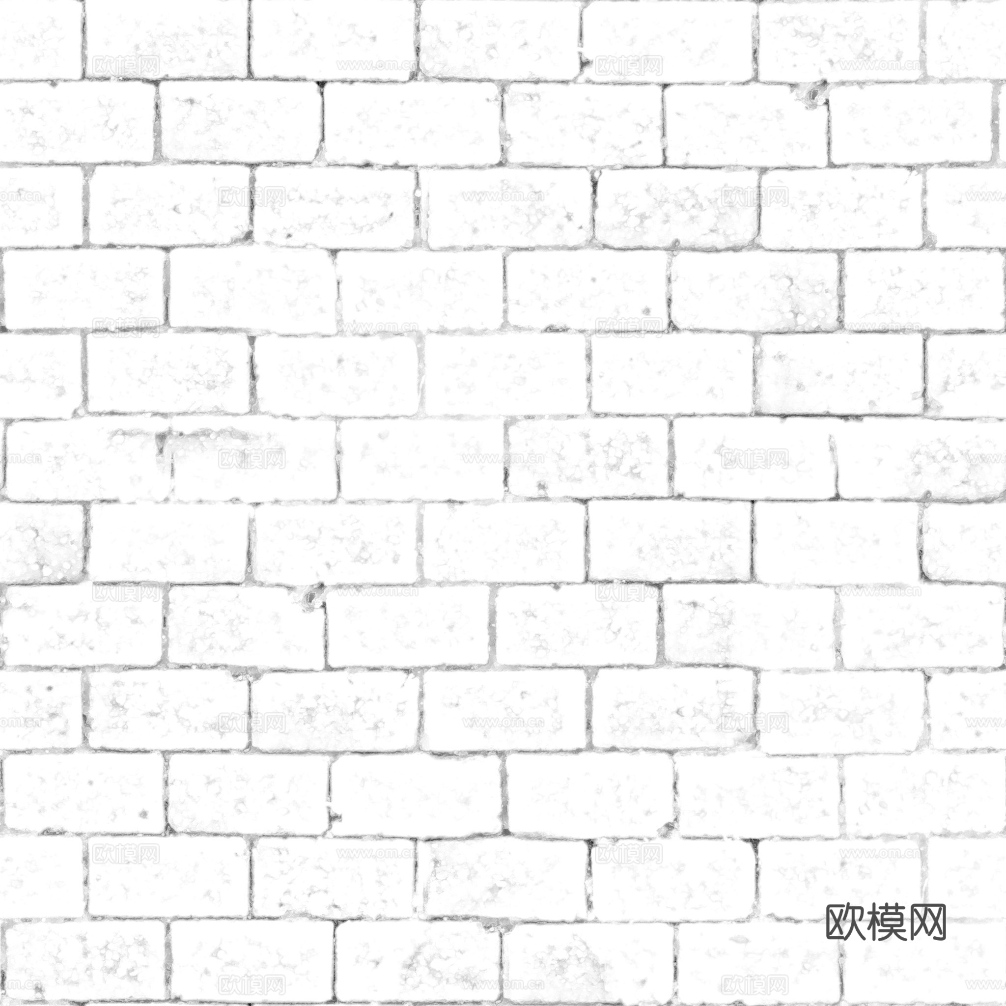 无缝灰色户外砖铺路石铺路砖 PBR材质贴图 2k