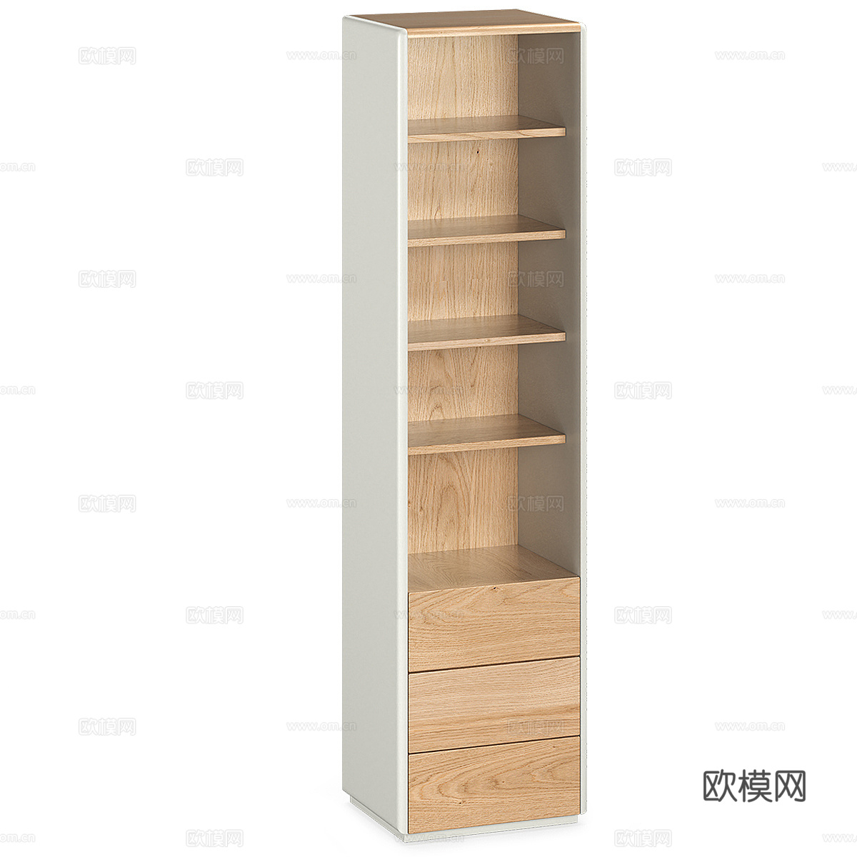 北欧简约储物柜 装饰柜 简约柜子 书柜3d模型下载