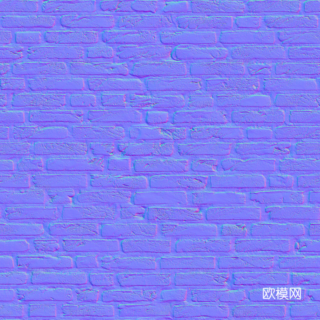 无缝红砖砖墙老旧砖墙 PBR材质贴图 1k