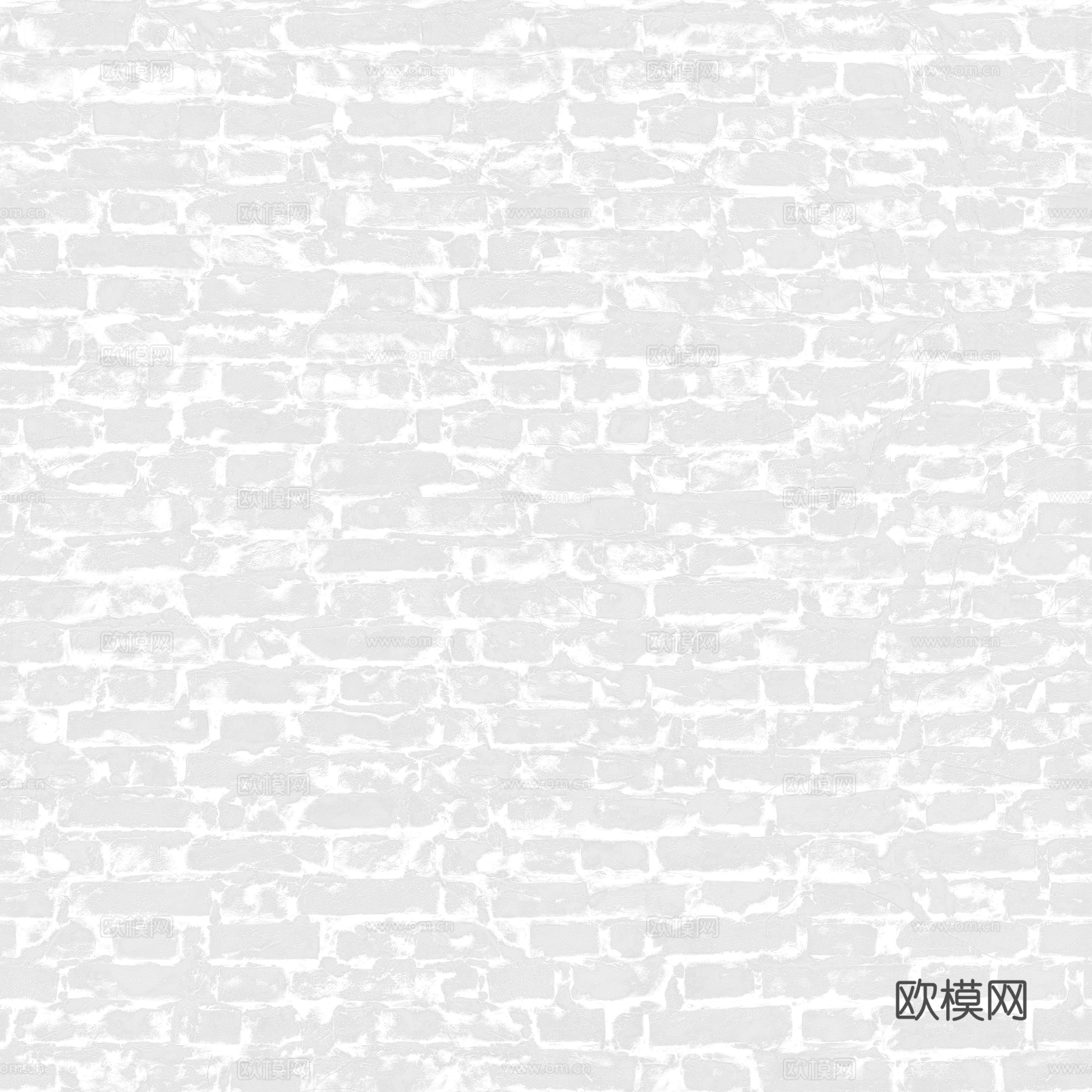 无缝破旧红砖墙砖户外砖 PBR材质贴图 4k