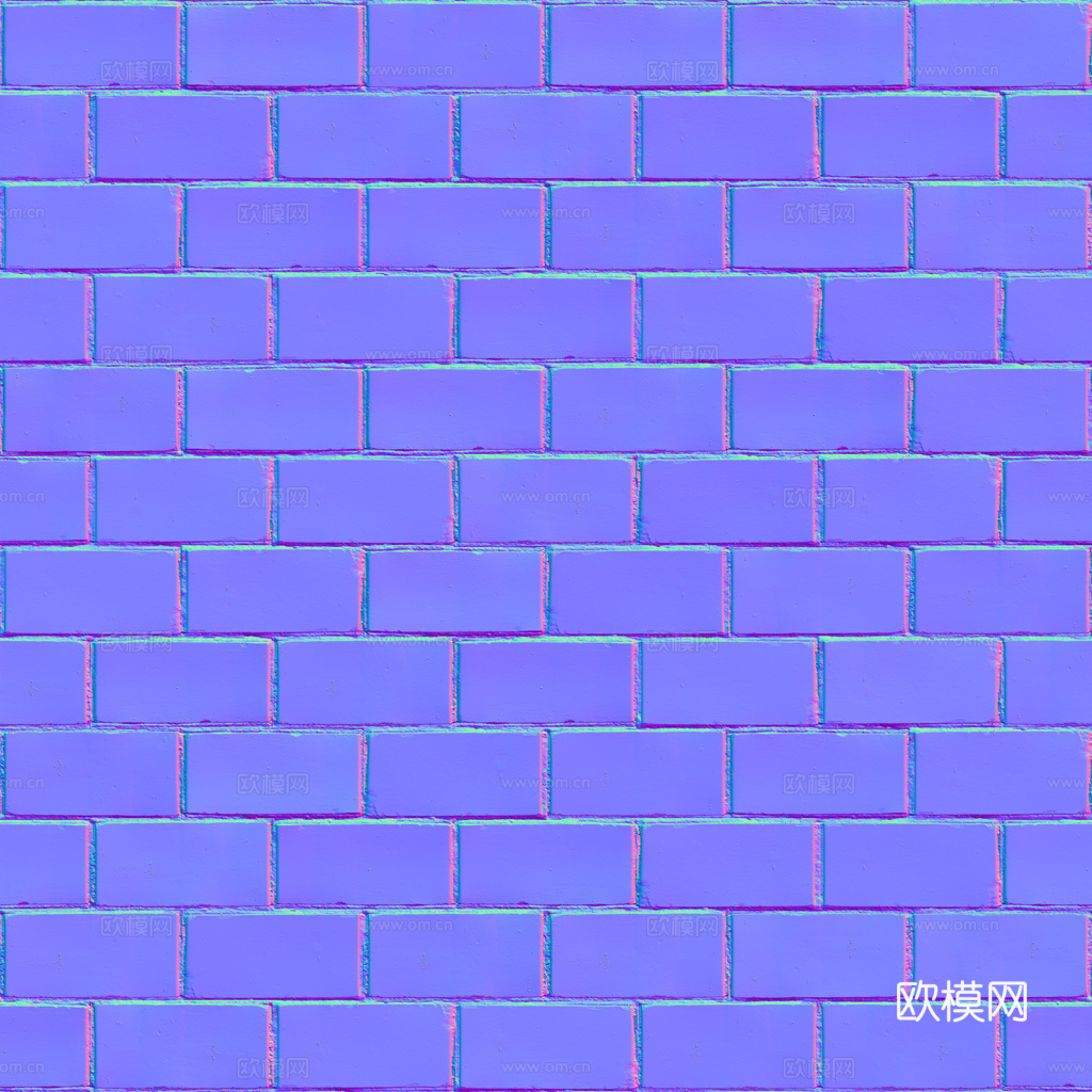 无缝红砖砖墙砖地 PBR材质贴图 1k