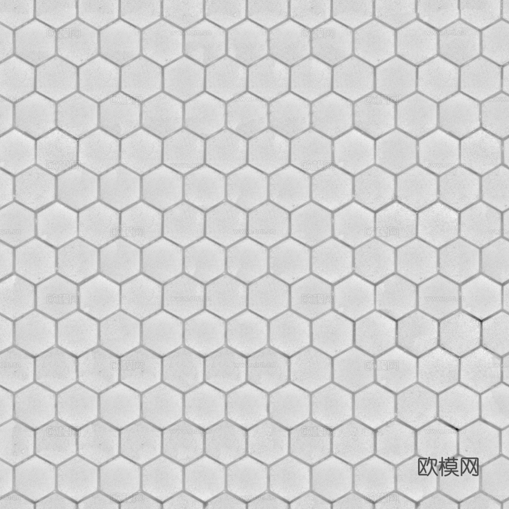无缝地砖六角砖水泥砖铺路砖户外砖 PBR材质贴图 1k